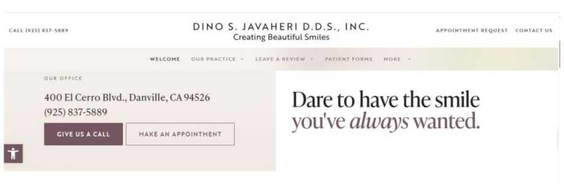 Dino S Javaheri DDS Danville Dentist Cover Image